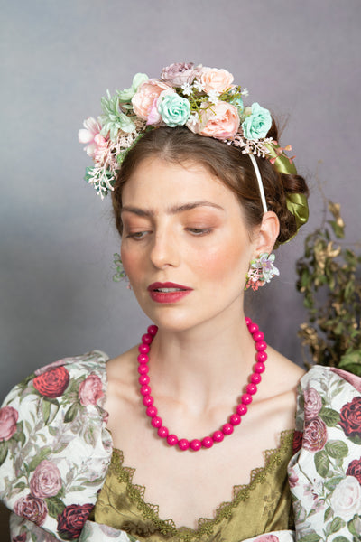 Pastel Frida Kahlo wedding headband