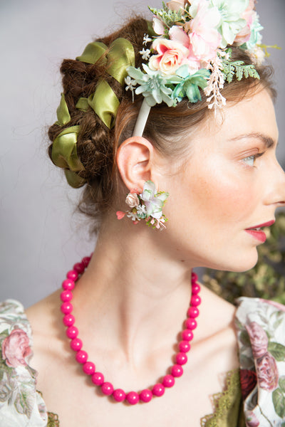 Pastel wedding earrings