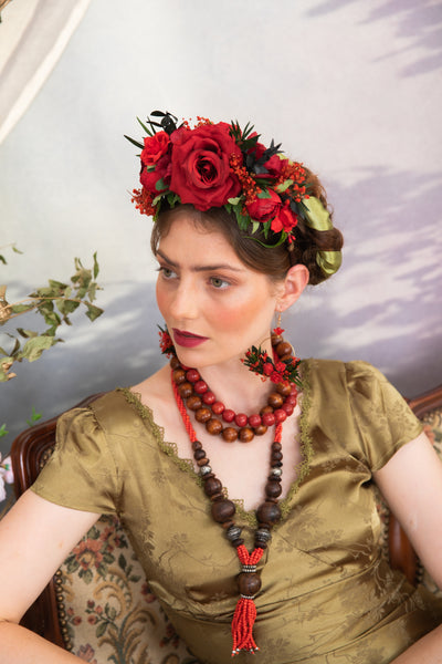 Red Frida Kahlo headband