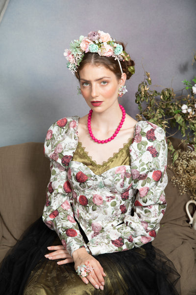 Pastel Frida Kahlo wedding headband