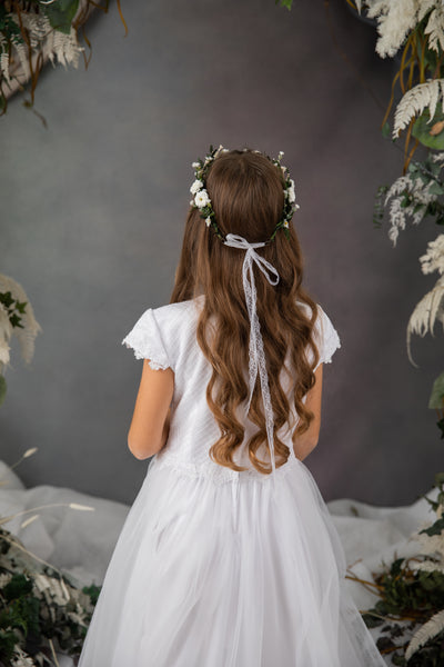 Flower tiara for first holy communion