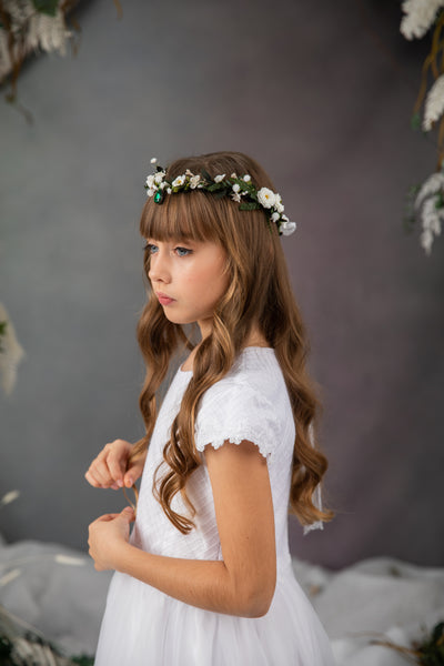 Flower tiara for first holy communion