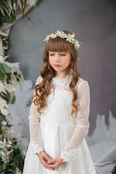 Natural Holy Communion flower crown