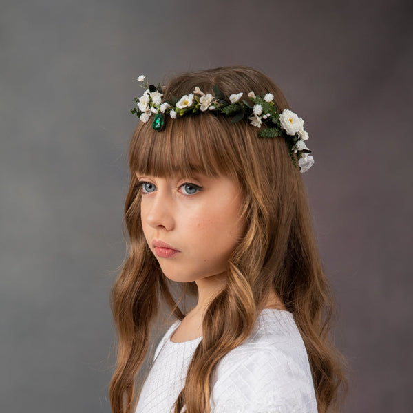 Flower tiara for first holy communion