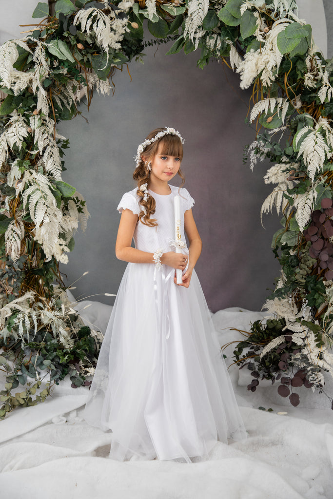 Communion Set garland earrings bracelet candle decor