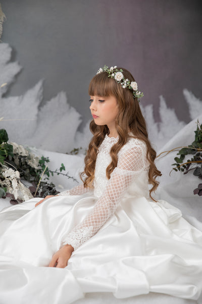 First holy communion flower crown