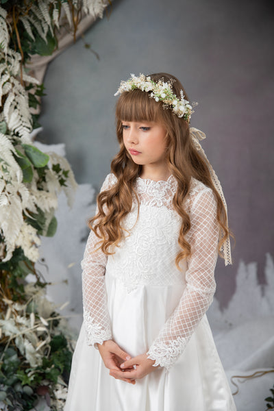 Natural Holy Communion flower crown