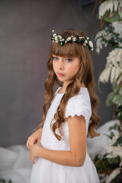 Flower tiara for first holy communion