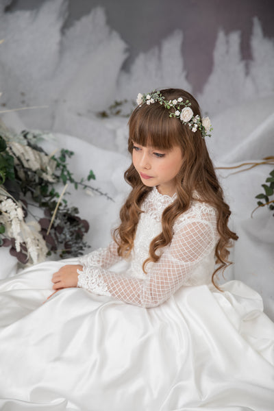 First holy communion flower crown