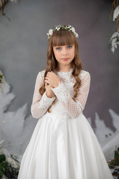 First holy communion flower crown