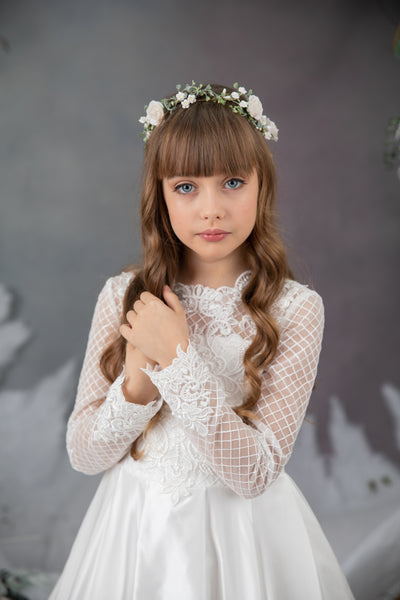 First holy communion flower crown