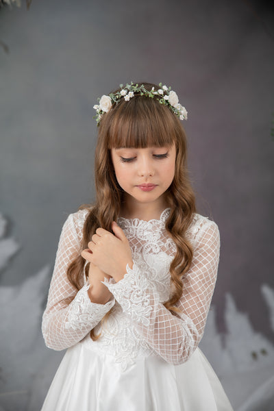 First holy communion flower crown
