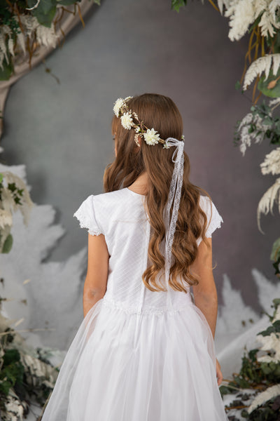 Ivory first holy communion hair crown