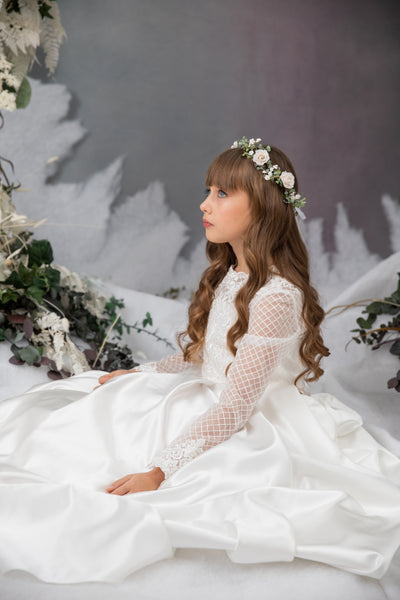 First holy communion flower crown