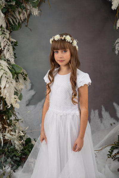Ivory first holy communion hair crown