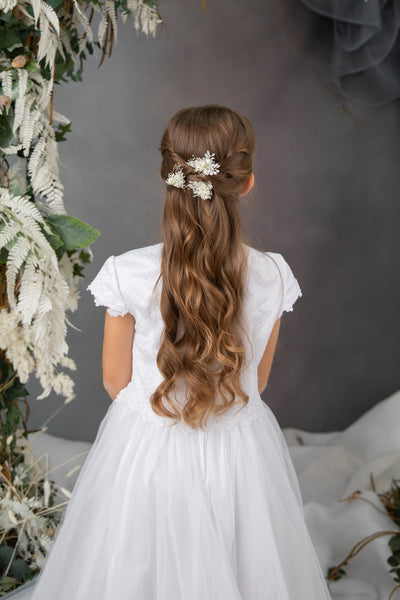 Set of 3 flower hairpins
