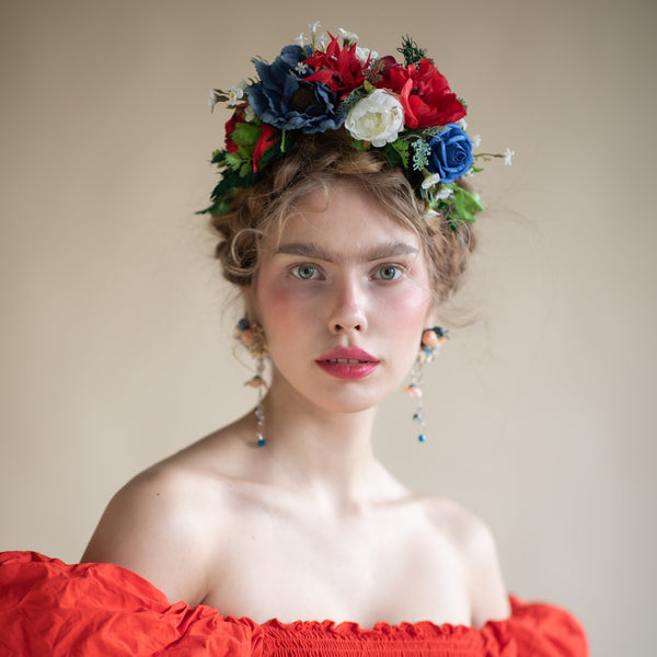 Slavic flower Frida Kahlo headband