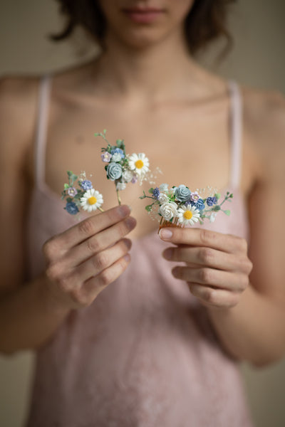 Meadow pastel wedding hair set