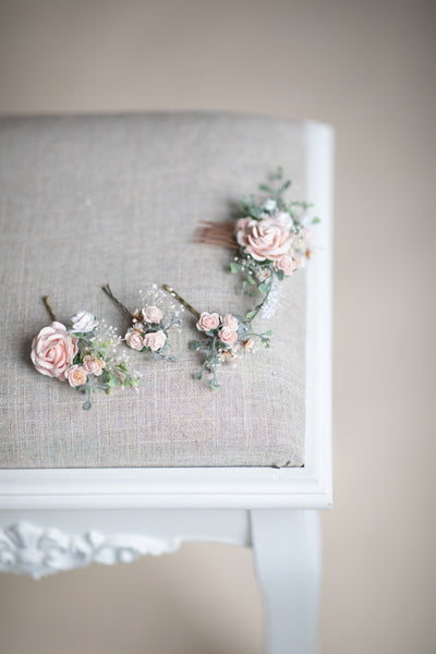 Romantic pastel blush wedding set