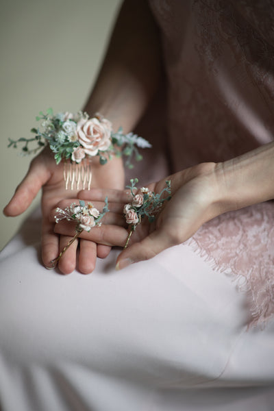 Romantic pastel blush wedding set