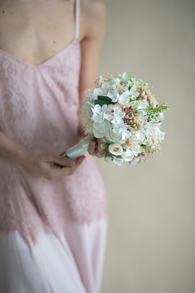 Romantic pastel wedding bouquet