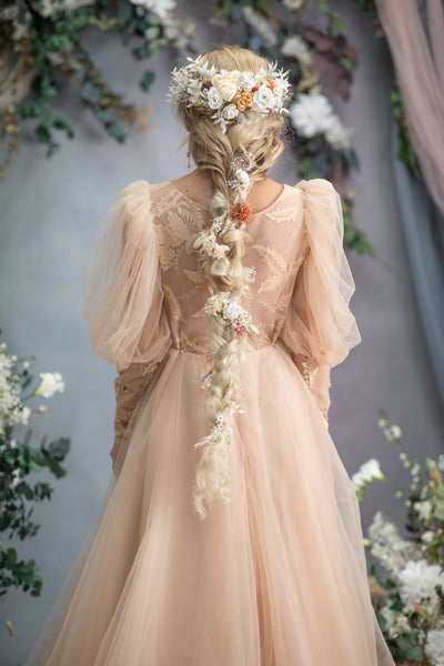 Boho headpiece with long braided vines/clips