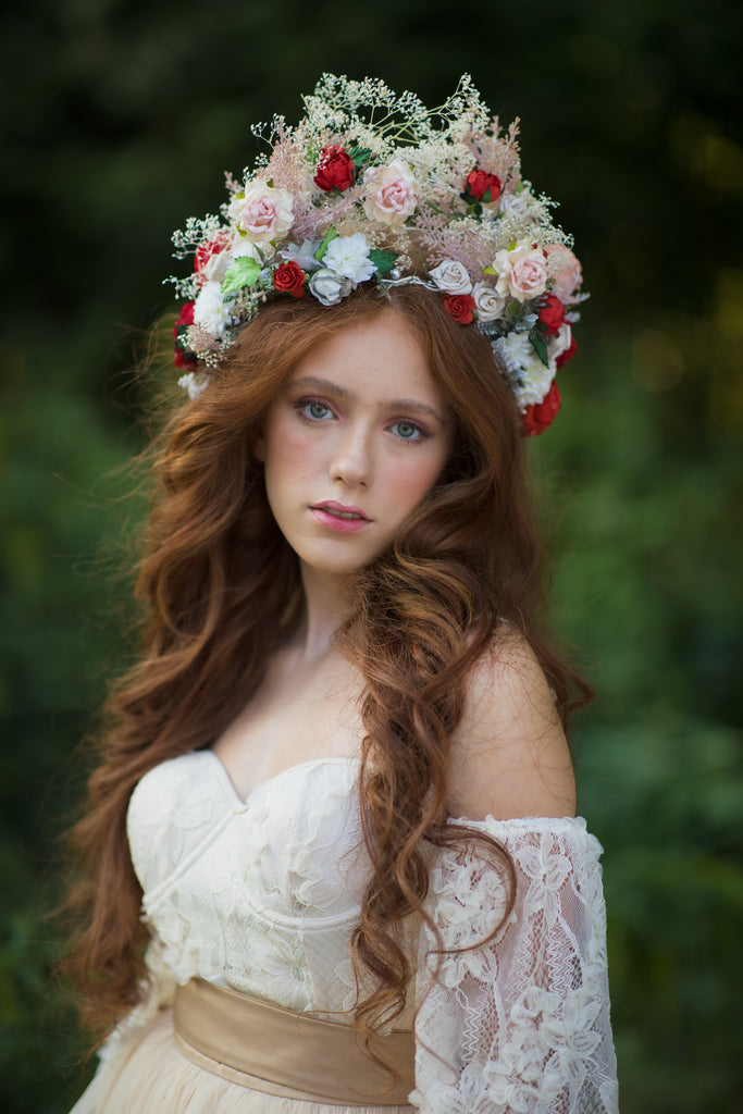 Big flower hotsell crown headband
