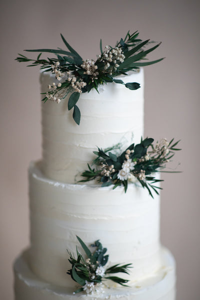 Greenery flower cake toppers