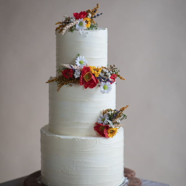 Meadow flower wedding cake toppers