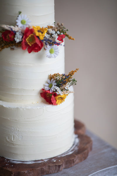 Meadow flower wedding cake toppers