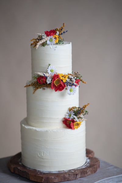 Meadow flower wedding cake toppers