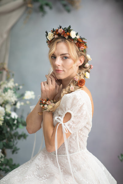 Set of flower hairpins