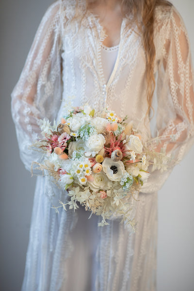 Romantic meadow wedding bouquet