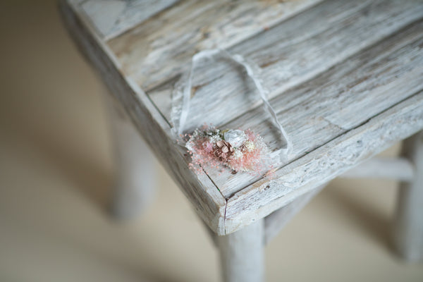 White peony wedding flower garter