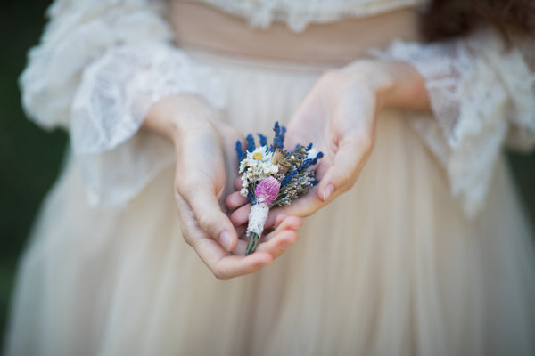 Lavender boutonniere Groom's accessories Provence style Groomsman corsage Flower accessories Natural dried flowers buttonhole Magaela