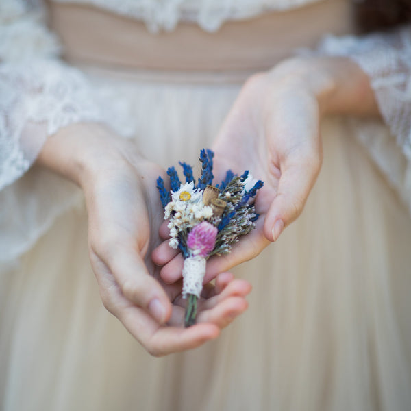 Lavender boutonniere Groom's accessories Provence style Groomsman corsage Flower accessories Natural dried flowers buttonhole Magaela