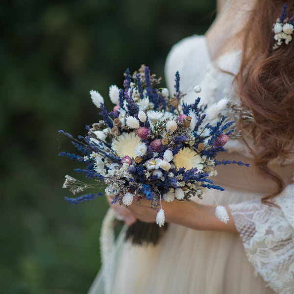 Provence wedding bouquet Preserved bridal bouquet Lavender wedding bouquet Magaela accessories Bouquet for bride Dried wedding Handmade
