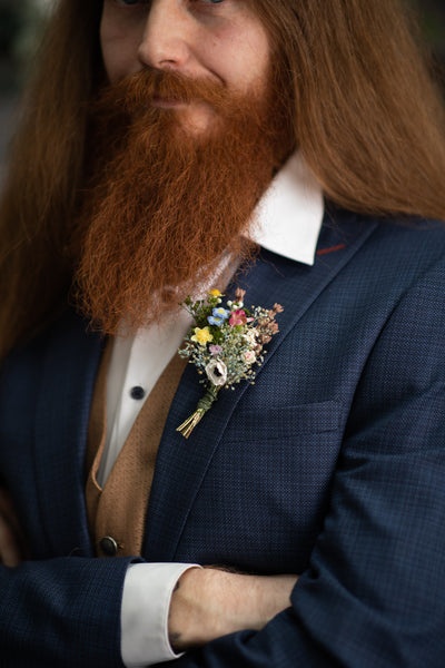 Small/Large meadow flower boutonniere