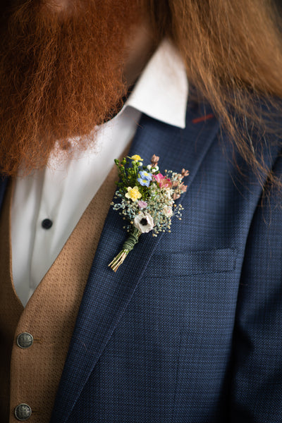 Small/Large meadow flower boutonniere