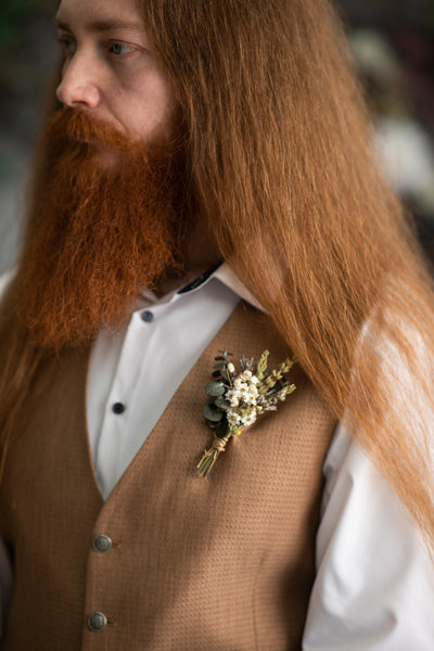 Small/Medium/Large greenery flower boutonniere