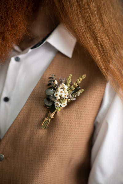 Small/Medium/Large greenery flower boutonniere