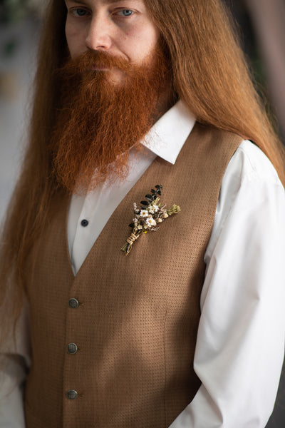 Small/Medium/Large greenery flower boutonniere