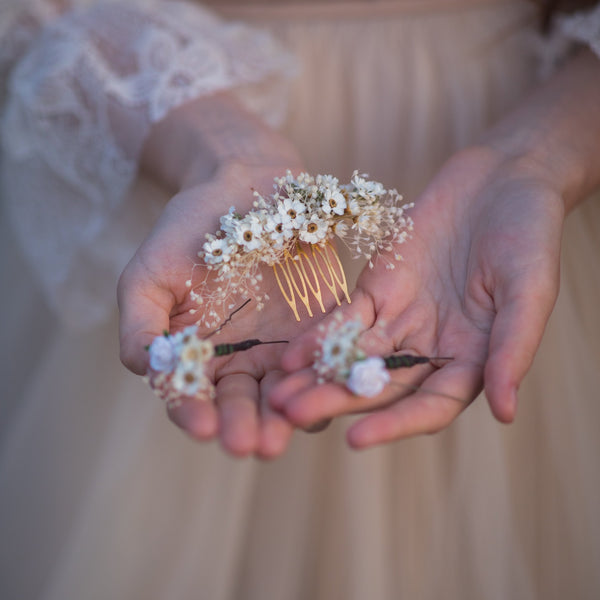 Dried flower hair set