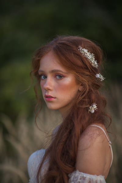 Dried flower hair set